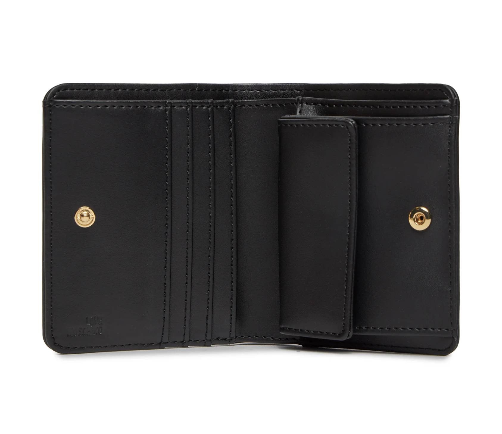 Portafoglio donna Love Moschino a libretto in ecopelle nero/oro AS26MO06 JC5612PP1OKD0000