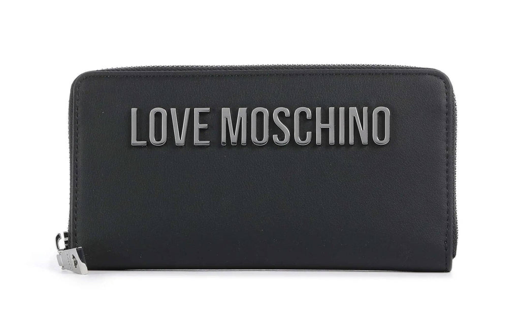 Portafoglio donna Love Moschino zip around nero/ nichel AS26MO12 JC5611PP1MKD000B