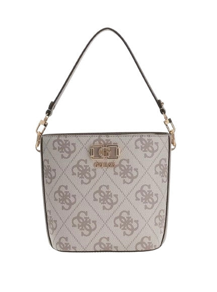 Borsa Guess donna a mano/tracolla Karnilla logo dark taupe logo BS26GU74 OS990101