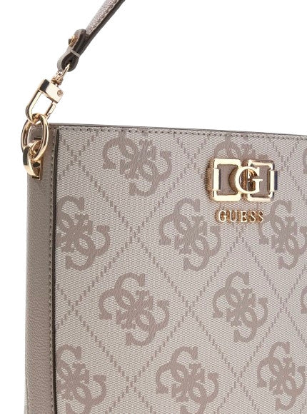 Borsa Guess donna a mano/tracolla Karnilla logo dark taupe logo BS26GU74 OS990101