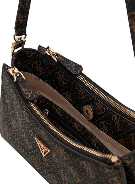 Borsa Guess tracolla Noelle II mini shoulder xbody brown logo BS26GU81 QG967273
