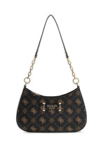 Borsa Guess Carrie top zip shoulder bag espresso logo BS26GU83 SG783308