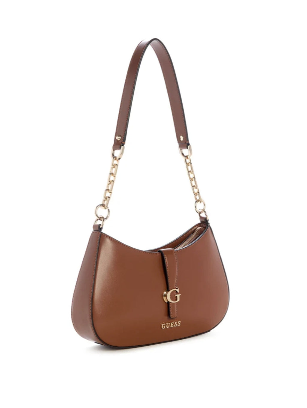 Borsa donna Guess Carrie top zip shoulder bag cognac BS26GU87 VG989618