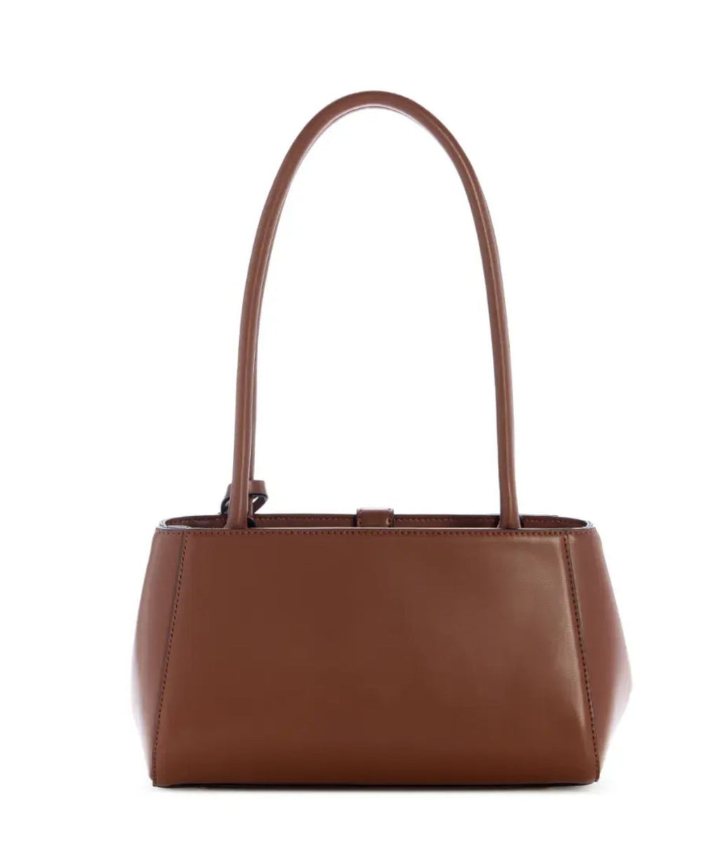 Borsa donna Guess Carrie shoulder satchel cognac BS26GU84 VG989608