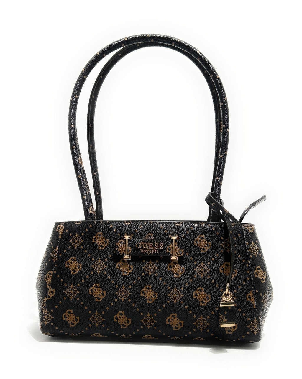 Borsa donna Guess Carrie logo satchel espresso logo BS26GU90 GP989808