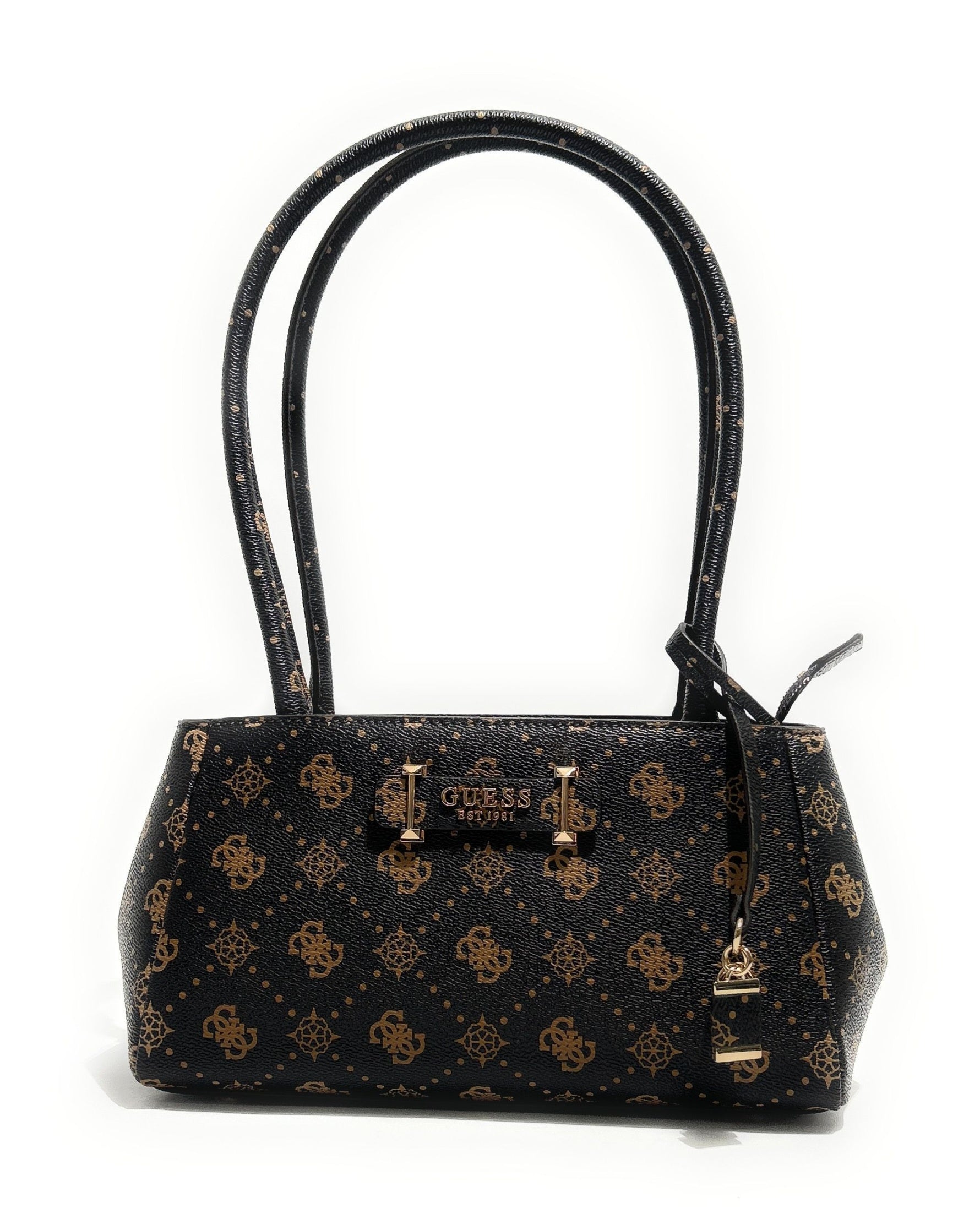 Borsa donna Guess Carrie logo satchel espresso logo BS26GU90 GP989808