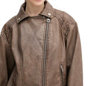 Giacca donna Guess Biker jacket similpelle marrone ES26GU16 W6RL09WH1X0