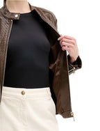 Giacca donna Guess Biker jacket similpelle marrone ES26GU16 W6RL09WH1X0