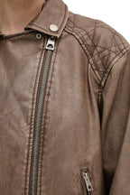 Giacca donna Guess Biker jacket similpelle marrone ES26GU16 W6RL09WH1X0