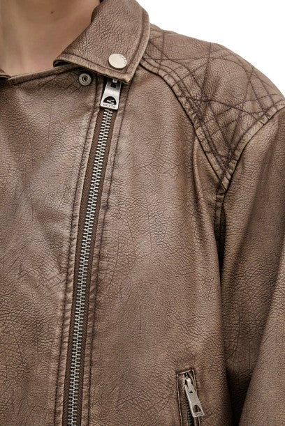 Giacca donna Guess Biker jacket similpelle marrone ES26GU16 W6RL09WH1X0