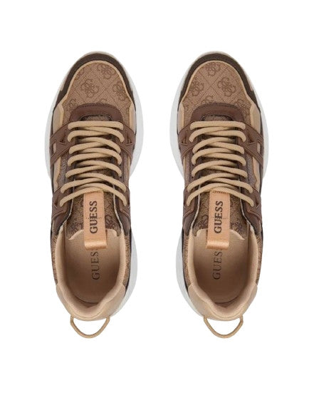Scarpe uomo Guess sneaker Belluno beige/brown US26GU03 FMPBEUFAL12
