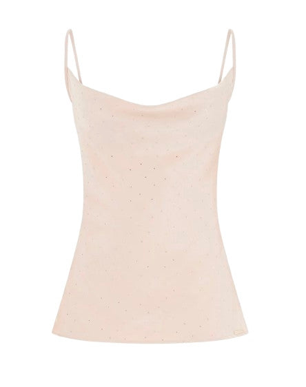 Top donna Guess in satin beige ES26GU24 W6RH55WJ732