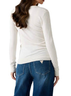 Maglione donna Guess con strass logo white ES26GU32 W6RR50Z2NQ2