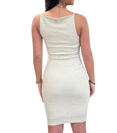 Abito donna Guess Francine smock hotfix dress con strass pearl oyster ES26GU37 W6GKA1K3488 F1CY