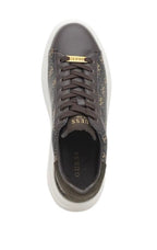 Scarpe uomo Guess sneaker Elba 4G logo in pelle brown ocre US26GU09 FMPVIBFAL12