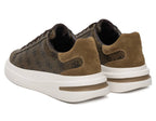 Scarpe uomo Guess sneaker Elba 4G logo in pelle ed ecopelle brown US26GU10 FMPELAFAL12