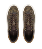 Scarpe uomo Guess sneaker Elba 4G logo in pelle ed ecopelle brown US26GU10 FMPELAFAL12