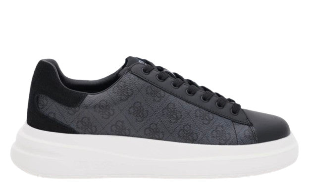 Scarpe uomo Guess sneaker Elba 4G logo in pelle ed ecopelle black US26GU11 FMPVIBFAL12