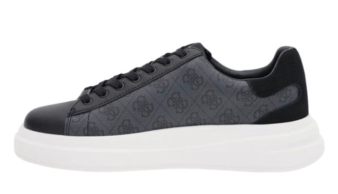 Scarpe uomo Guess sneaker Elba 4G logo in pelle ed ecopelle black US26GU11 FMPVIBFAL12