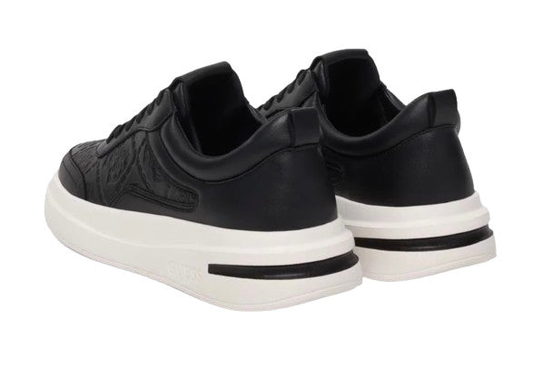 Scarpe uomo Guess sneaker Elbano logo in pelle ed ecopelle black US26GU12 FMPENOFAL12