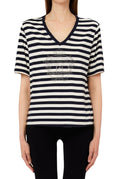 T-shirt donna Liu Jo white milk/blue ES26LJ18 TA6206 JS005 C3882