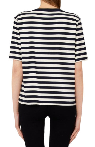 T-shirt donna Liu Jo white milk/blue ES26LJ18 TA6206 JS005 C3882