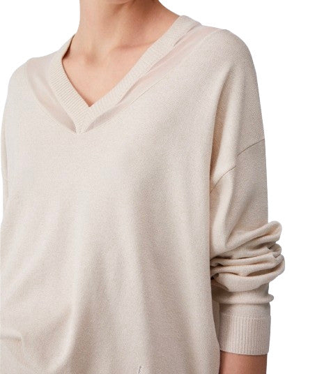 Maglia chiusa donna Liu Jo champagne ES26LJ17 TA6244 MS49I
