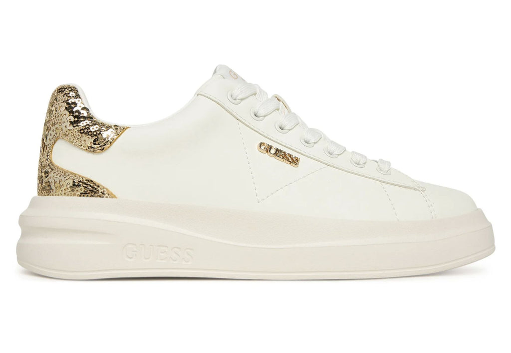 Scarpe donna sneaker Guess Elbina10 white/gold DS26GU04 FLFE10ELE12