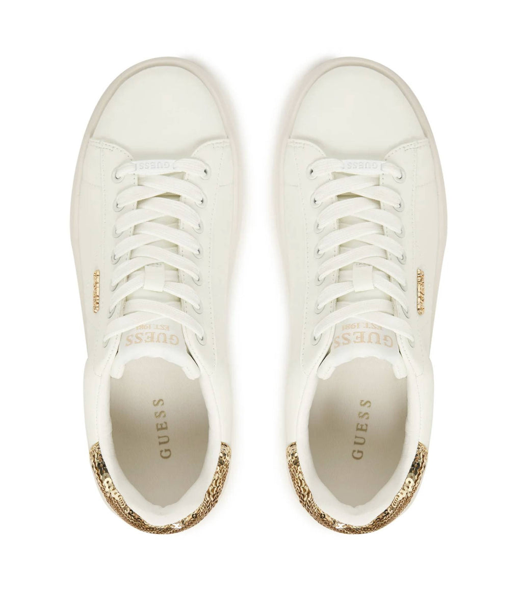 Scarpe donna sneaker Guess Elbina10 white/gold DS26GU04 FLFE10ELE12