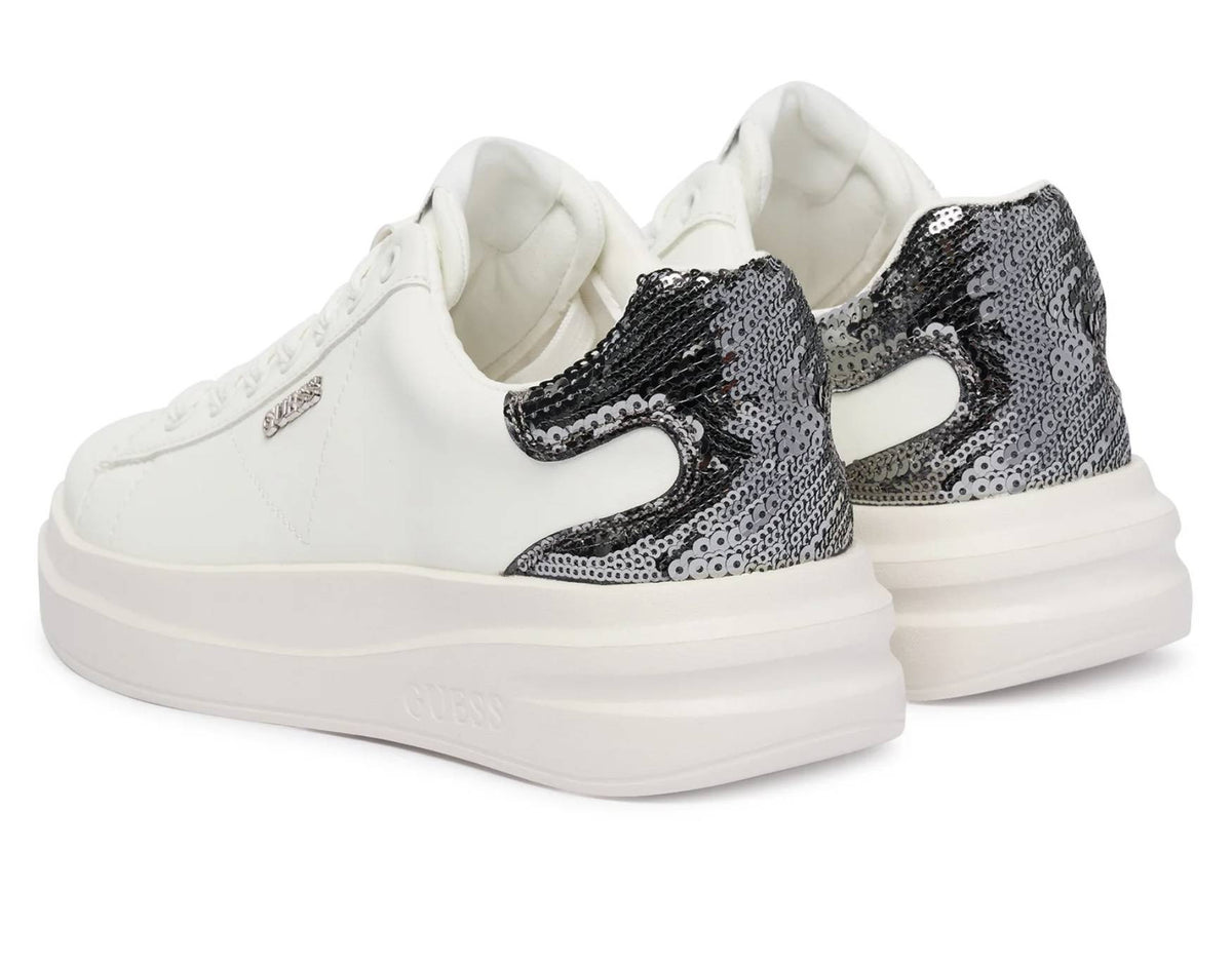 Scarpe donna sneaker Guess Elbina10 white/silver DS26GU05 FLFE10ELE12
