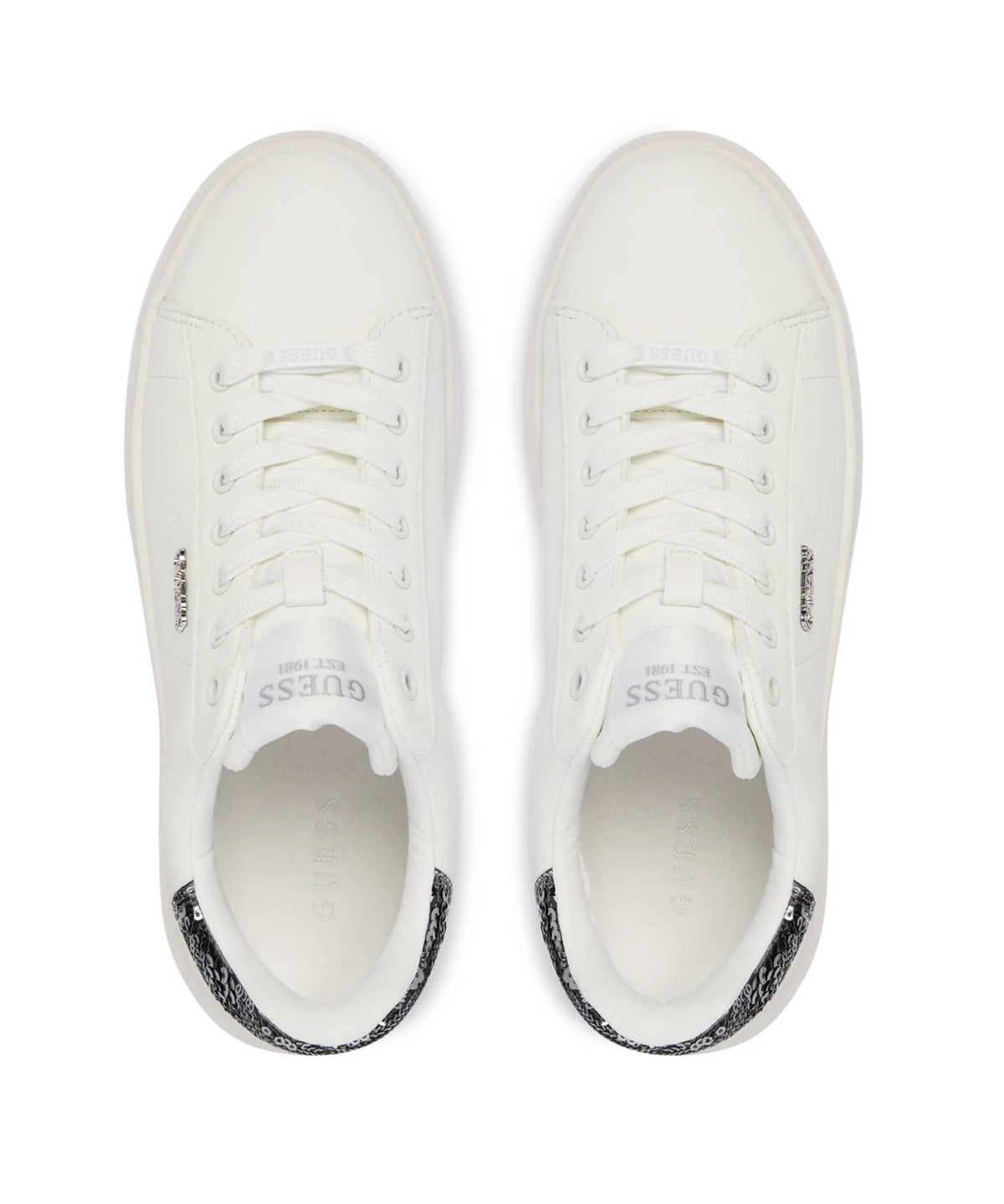 Scarpe donna sneaker Guess Elbina10 white/silver DS26GU05 FLFE10ELE12