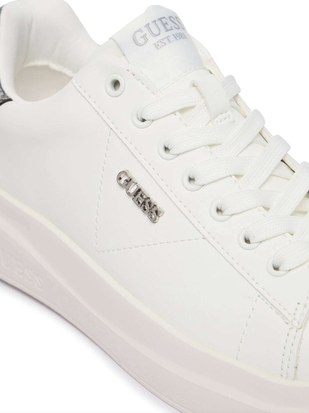 Scarpe donna sneaker Guess Elbina10 white/silver DS26GU05 FLFE10ELE12
