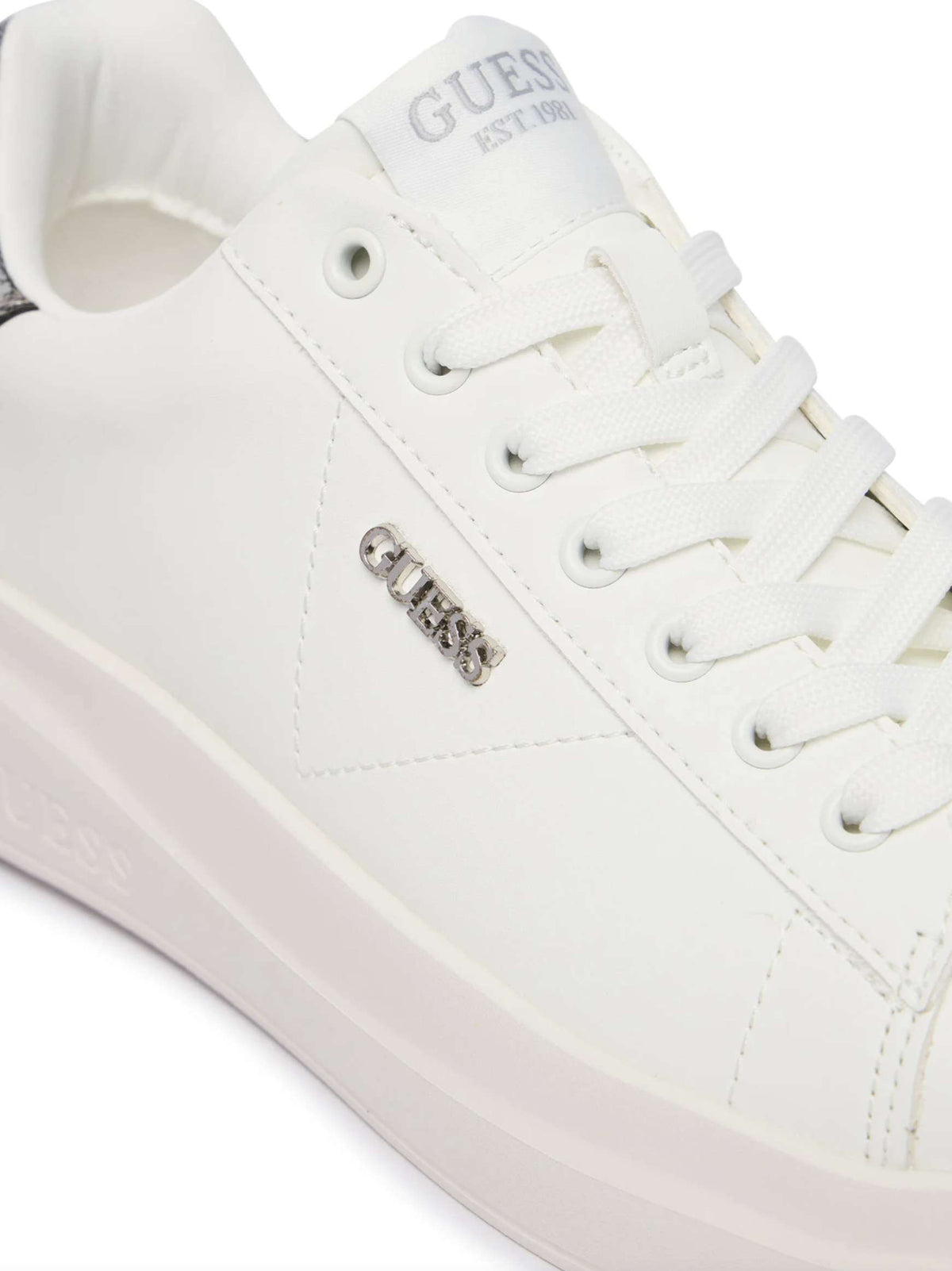 Scarpe donna sneaker Guess Elbina10 white/silver DS26GU05 FLFE10ELE12