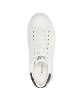 Scarpe donna Guess sneaker Elbina in pelle/ ecopelle white/ brown DS26GU07 FLJELBFAL12