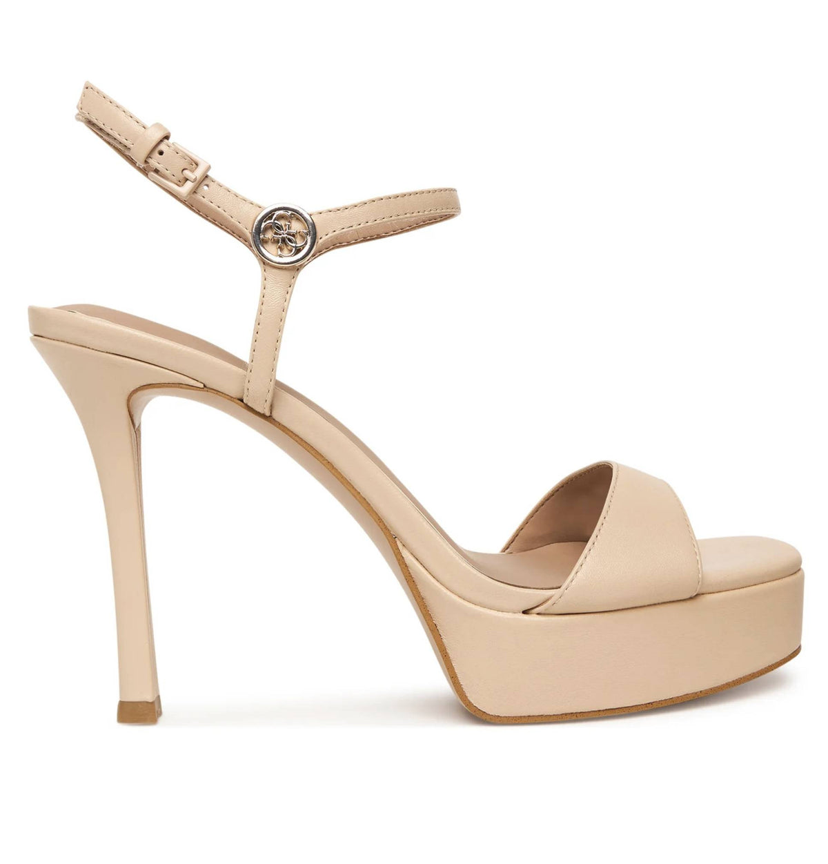 Sandalo Guess Hendora TC 120 in pelle rosa nude DS26GU20 FLPHENLEA03