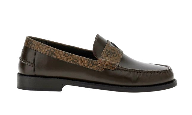 Scarpe uomo mocassino Guess in pelle Rossio marrone US26GU14 FMPROSFAL14