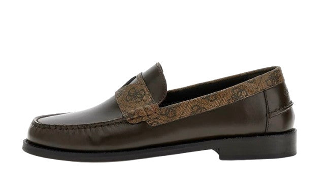 Scarpe uomo mocassino Guess in pelle Rossio marrone US26GU14 FMPROSFAL14