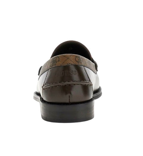 Scarpe uomo mocassino Guess in pelle Rossio marrone US26GU14 FMPROSFAL14