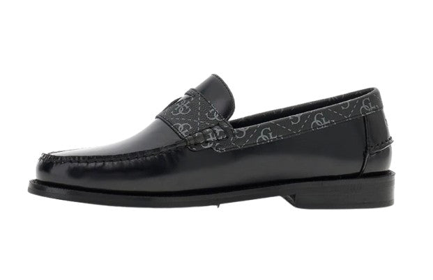 Scarpe uomo mocassino Guess in pelle Rossio nero US26GU13 FMPROSFAL14