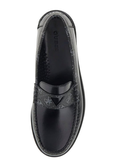 Scarpe uomo mocassino Guess in pelle Rossio nero US26GU13 FMPROSFAL14
