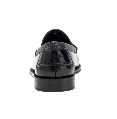Scarpe uomo mocassino Guess in pelle Rossio nero US26GU13 FMPROSFAL14