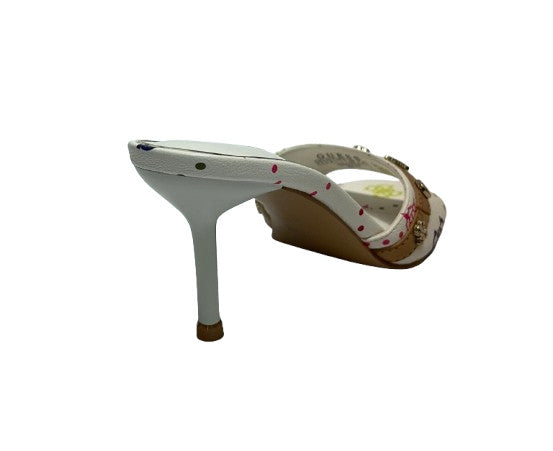 Mule Guess a punta tonda Iory white/multicolor DS26GU27 FLPIORFAL03