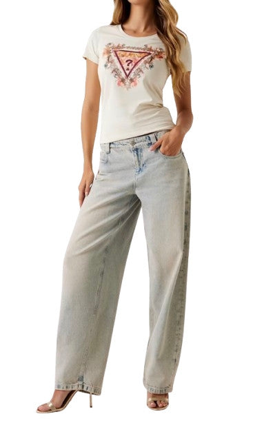 T-shirt donna Guess crema E26GU11 W5YI08J1314 G1F7