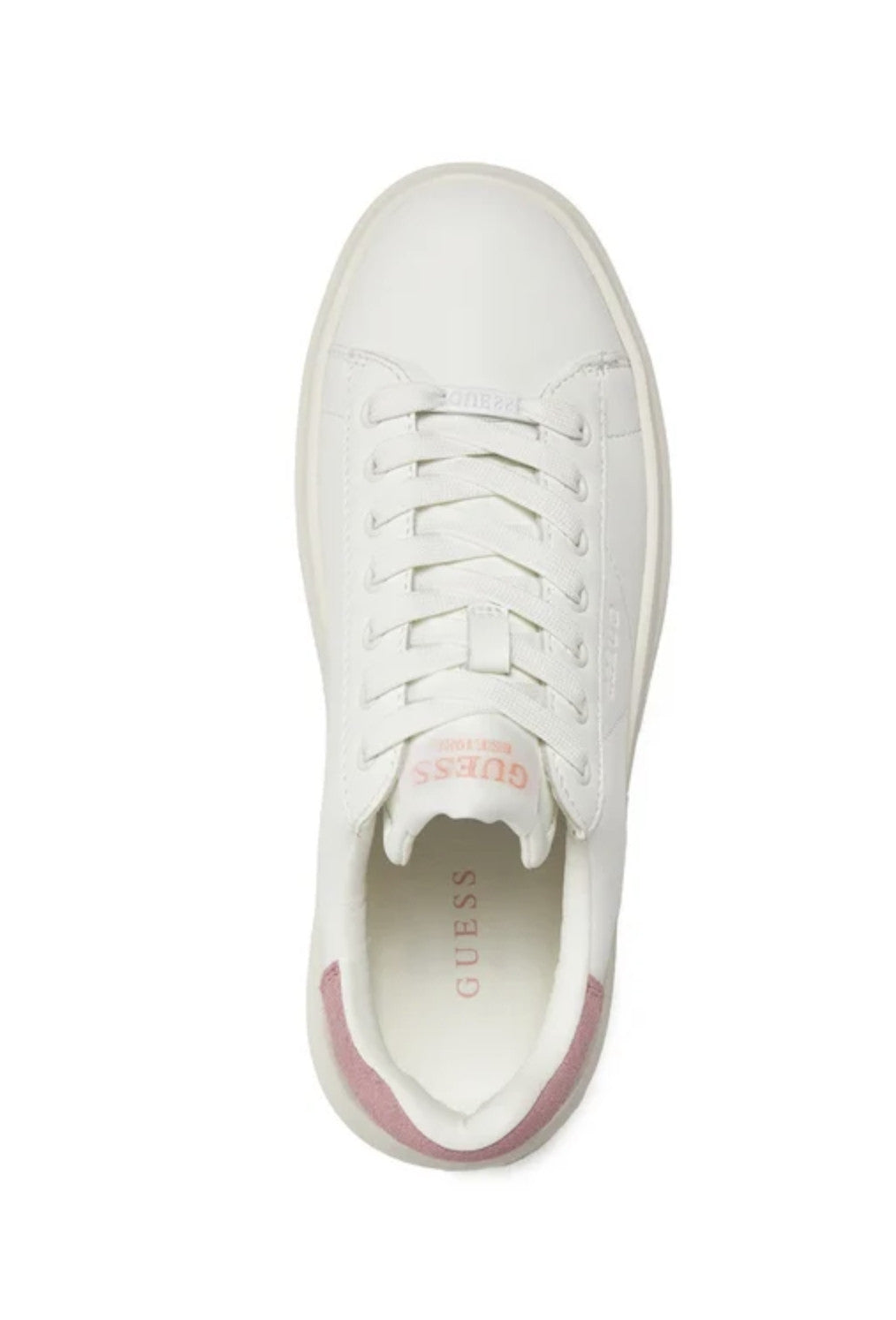 Scarpe  Guess sneaker Elbina pelle white/ pink DS25GU15 FLJELBLEA12
