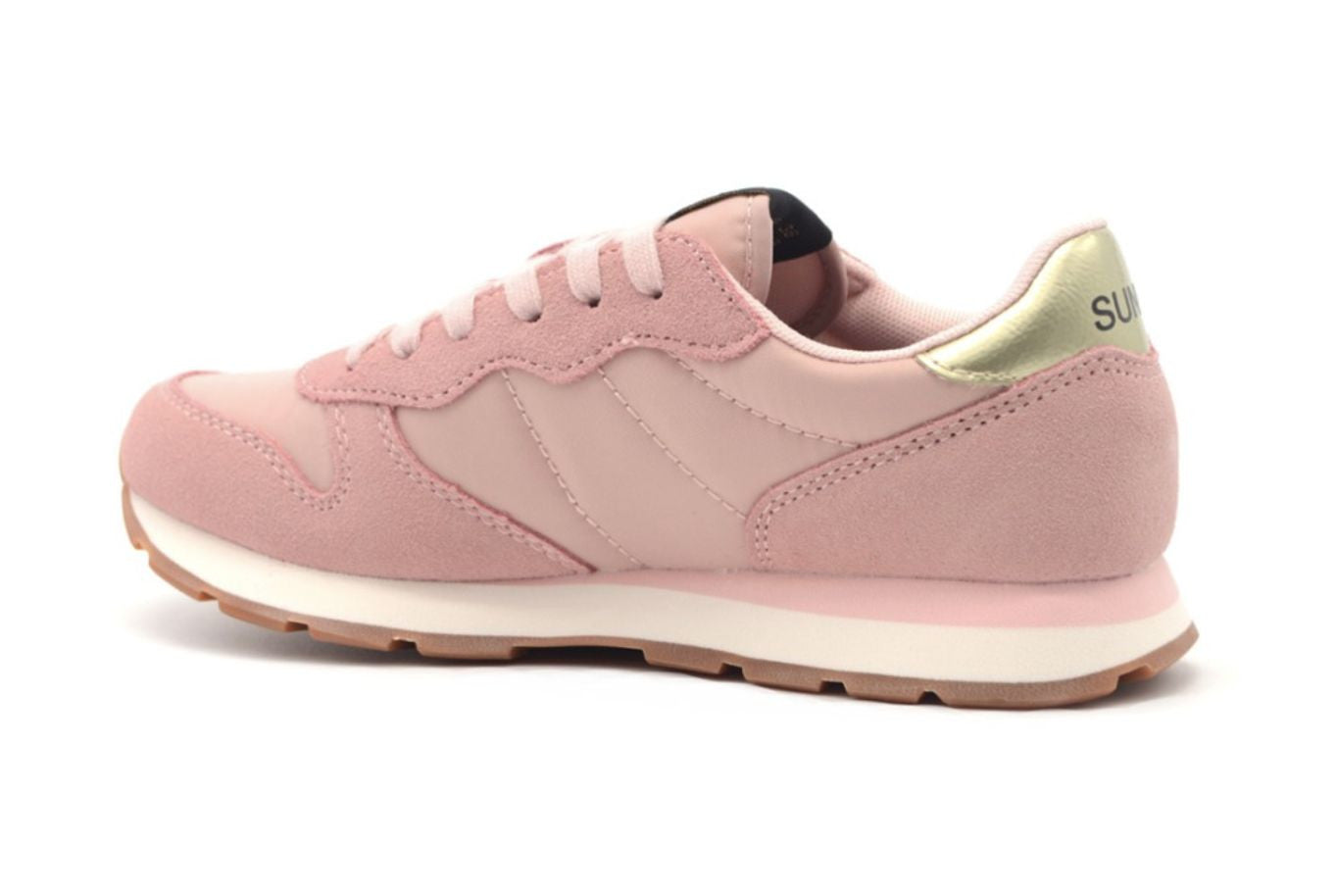 Scarpe Sun68 sneaker Girl's ally teen suede/ nylon gold/ rosa Z25SU08 Z44402T