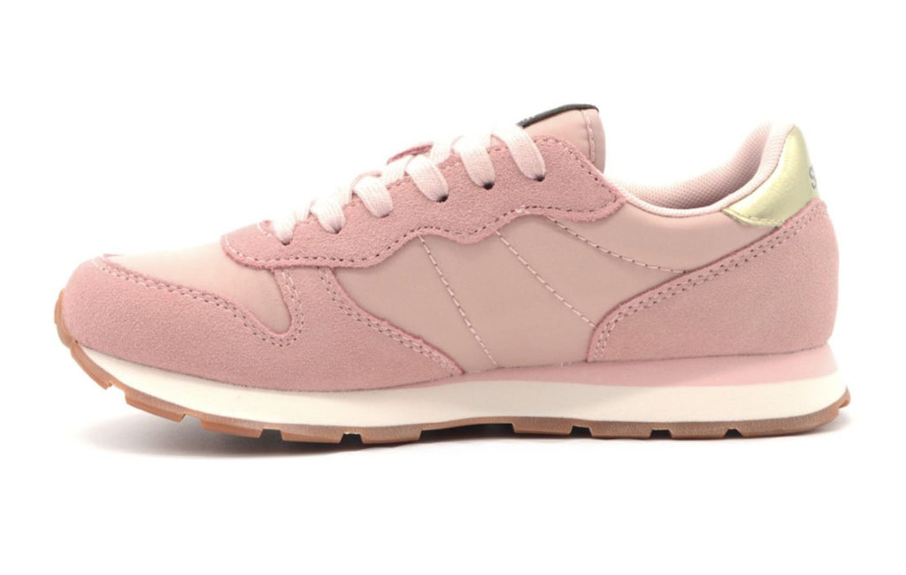 Scarpe Sun68 sneaker Girl's ally teen suede/ nylon gold/ rosa Z25SU08 Z44402T