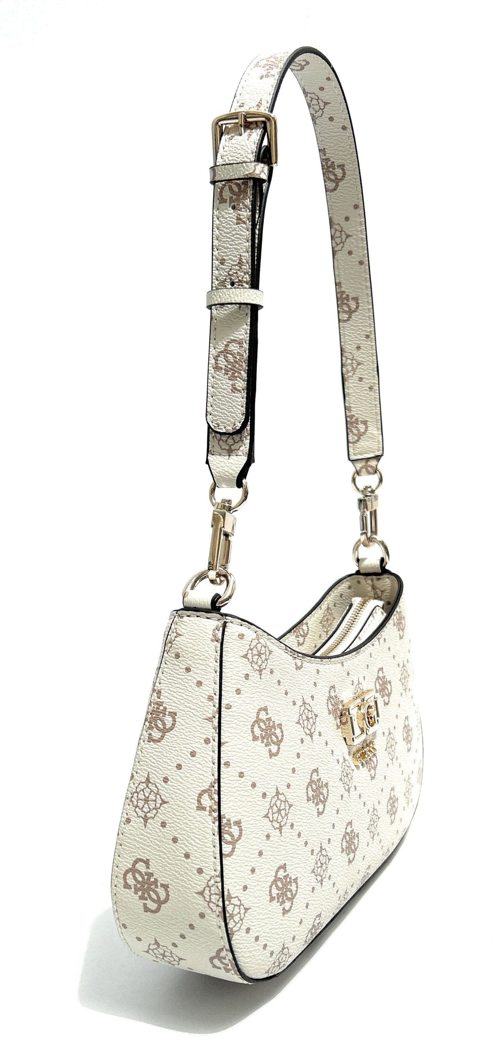 Borsa donna Guess Emelie top zip shoulder bag white multi logo BS26GU114 GP992818