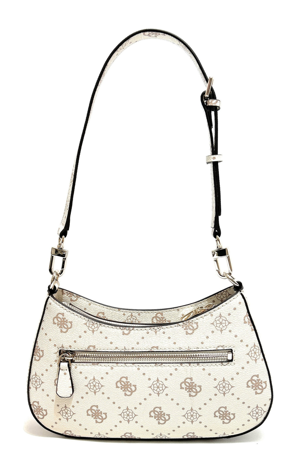 Borsa donna Guess Emelie top zip shoulder bag white multi logo BS26GU114 GP992818