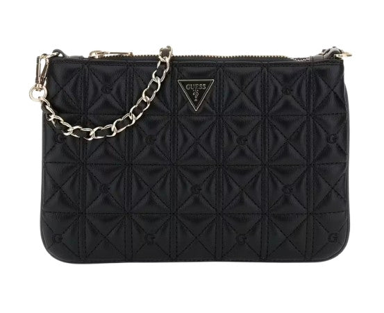Borsa a mano Guess flat pouch ecopelle trapuntata black BS26GU120 PW7568P6274