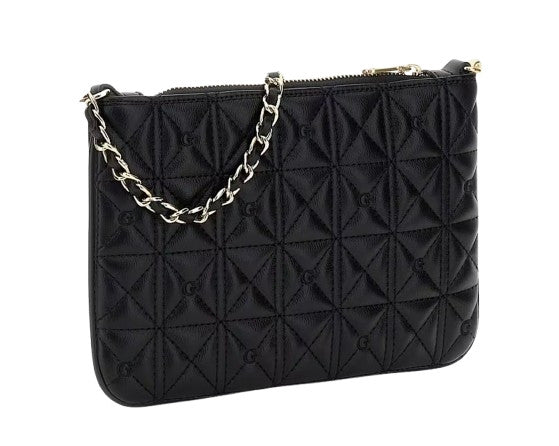 Borsa a mano Guess flat pouch ecopelle trapuntata black BS26GU120 PW7568P6274